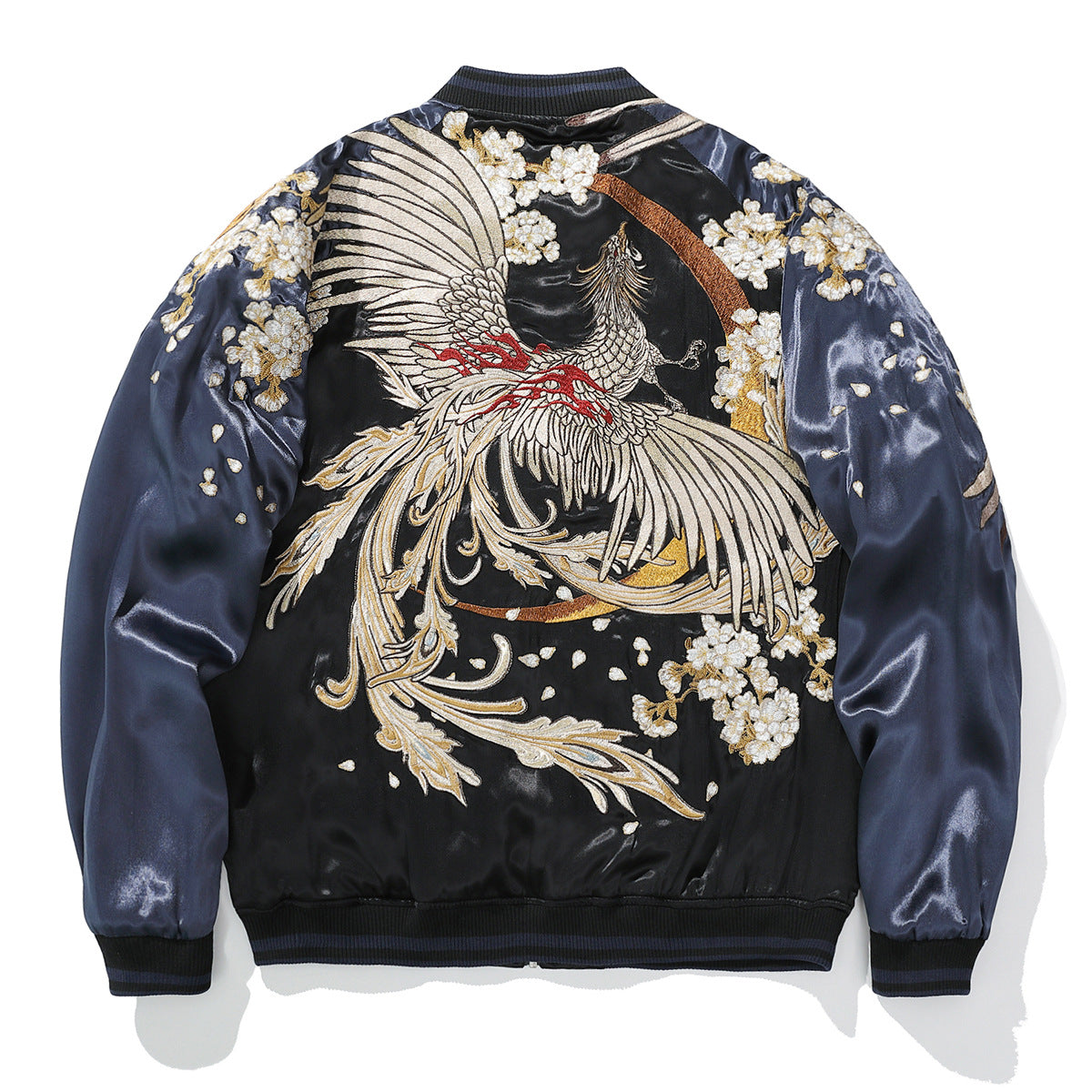 Mens Loose Fit Polyester Embroidered Chinese Style Jacket