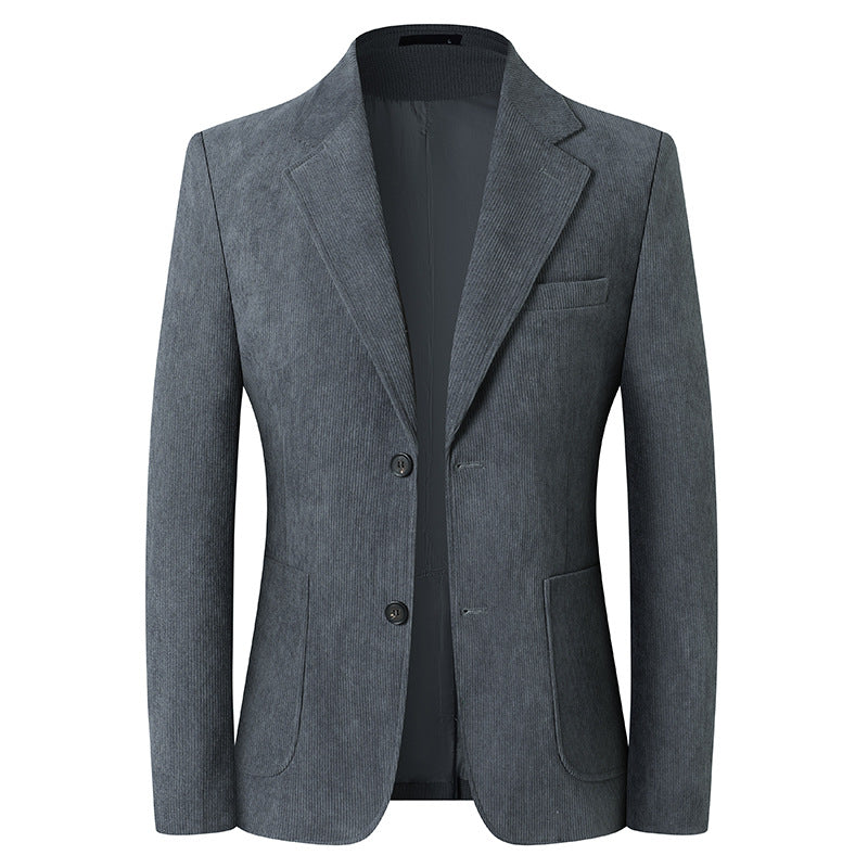 Solid-color Light-luxury Mens Casual Suit Jacket
